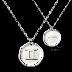 Zodiac Necklace – Gemini / Zwilling Silber