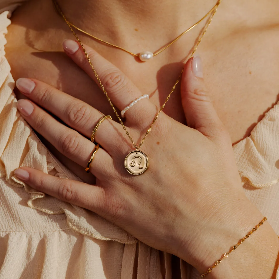 Zodiac Necklace – Leo / Löwe Gold