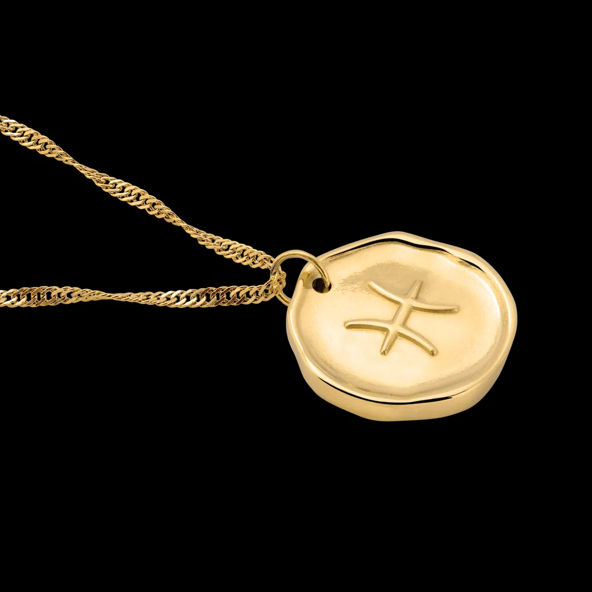 Zodiac Necklace – Pisces / Fische Gold