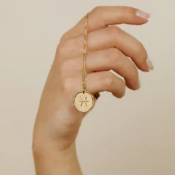 Zodiac Necklace – Pisces / Fische Gold