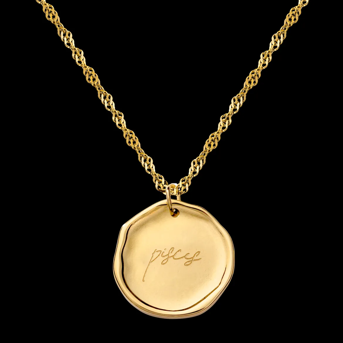 Zodiac Necklace – Pisces / Fische Gold