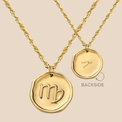 Zodiac Necklace – Virgo / Jungfrau Gold