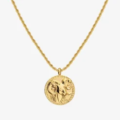 Zodiac Sign Necklace Gold - Steinbock