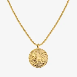 Zodiac Sign Necklace Gold - Steinbock
