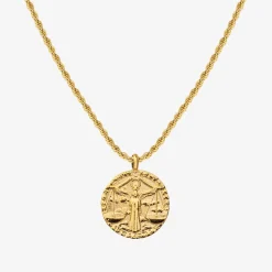 Zodiac Sign Necklace Gold - Steinbock