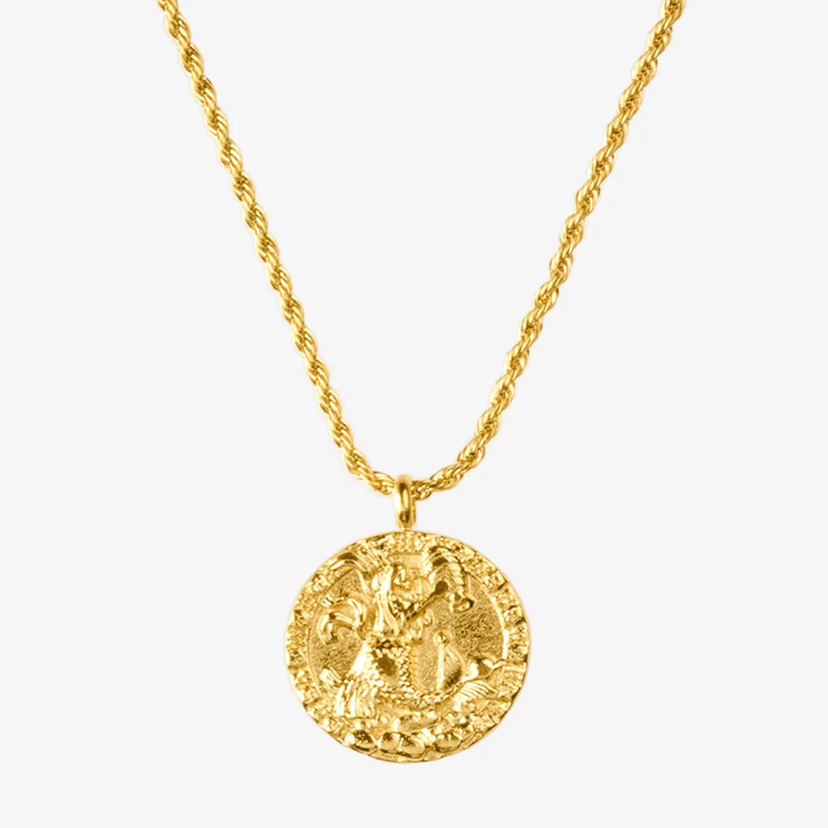Zodiac Sign Necklace Gold - Steinbock