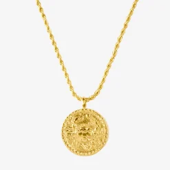 Zodiac Sign Necklace Gold - Steinbock