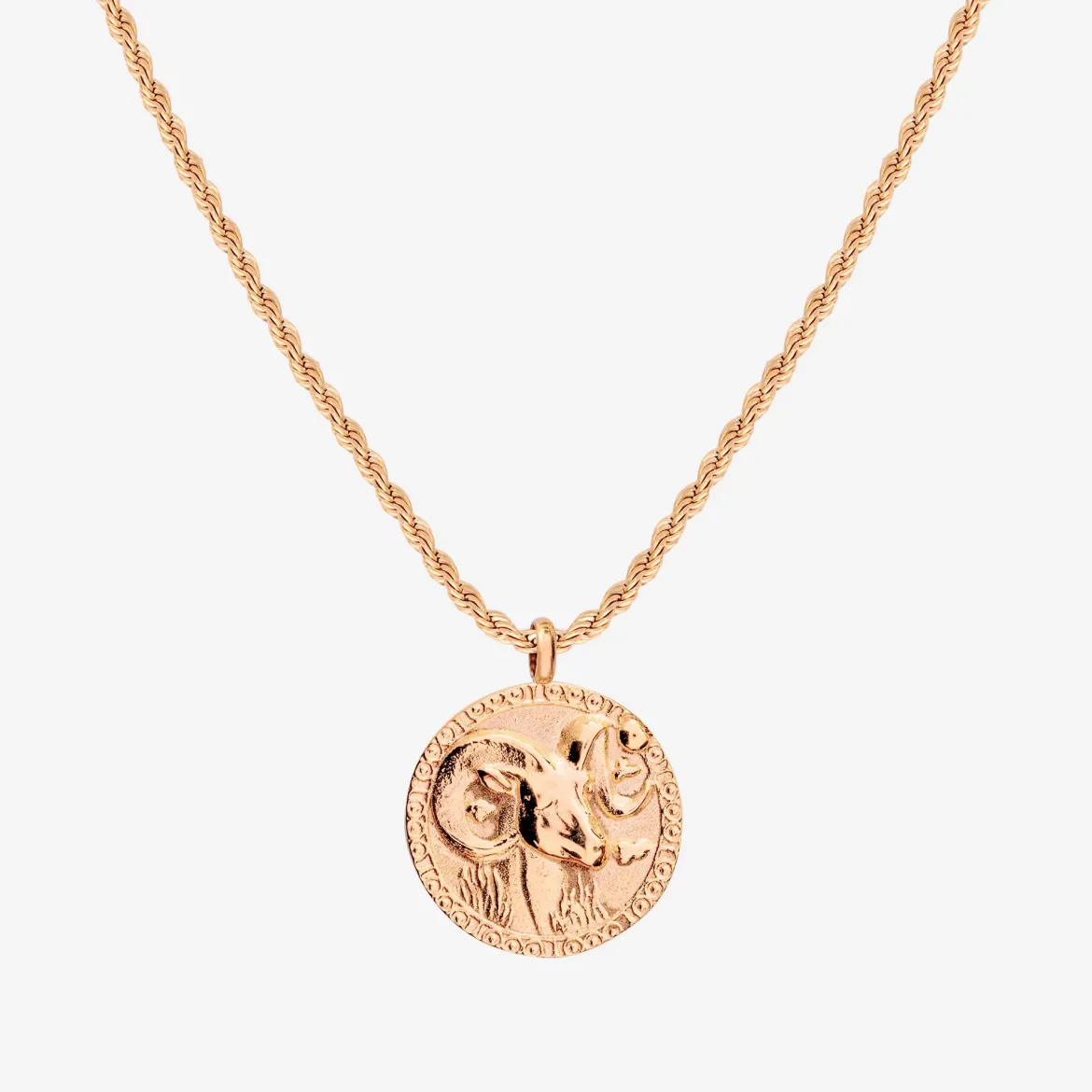 Zodiac Sign Necklace Roségold - Steinbock