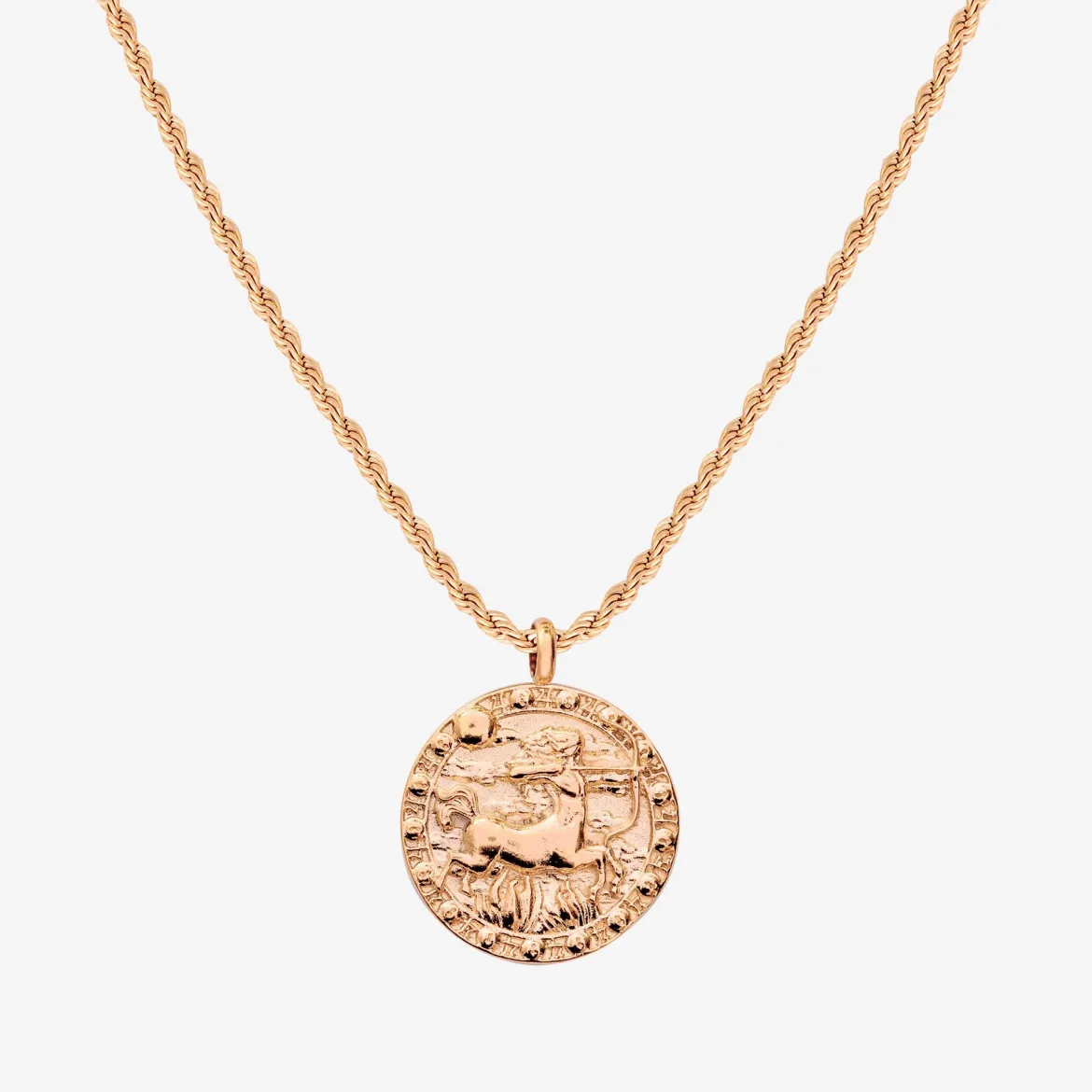 Zodiac Sign Necklace Roségold - Steinbock