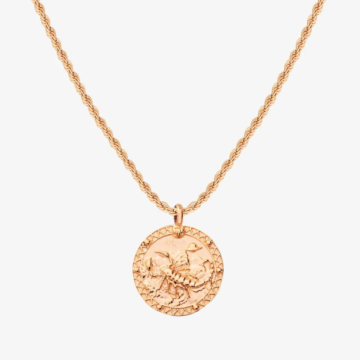 Zodiac Sign Necklace Roségold - Steinbock