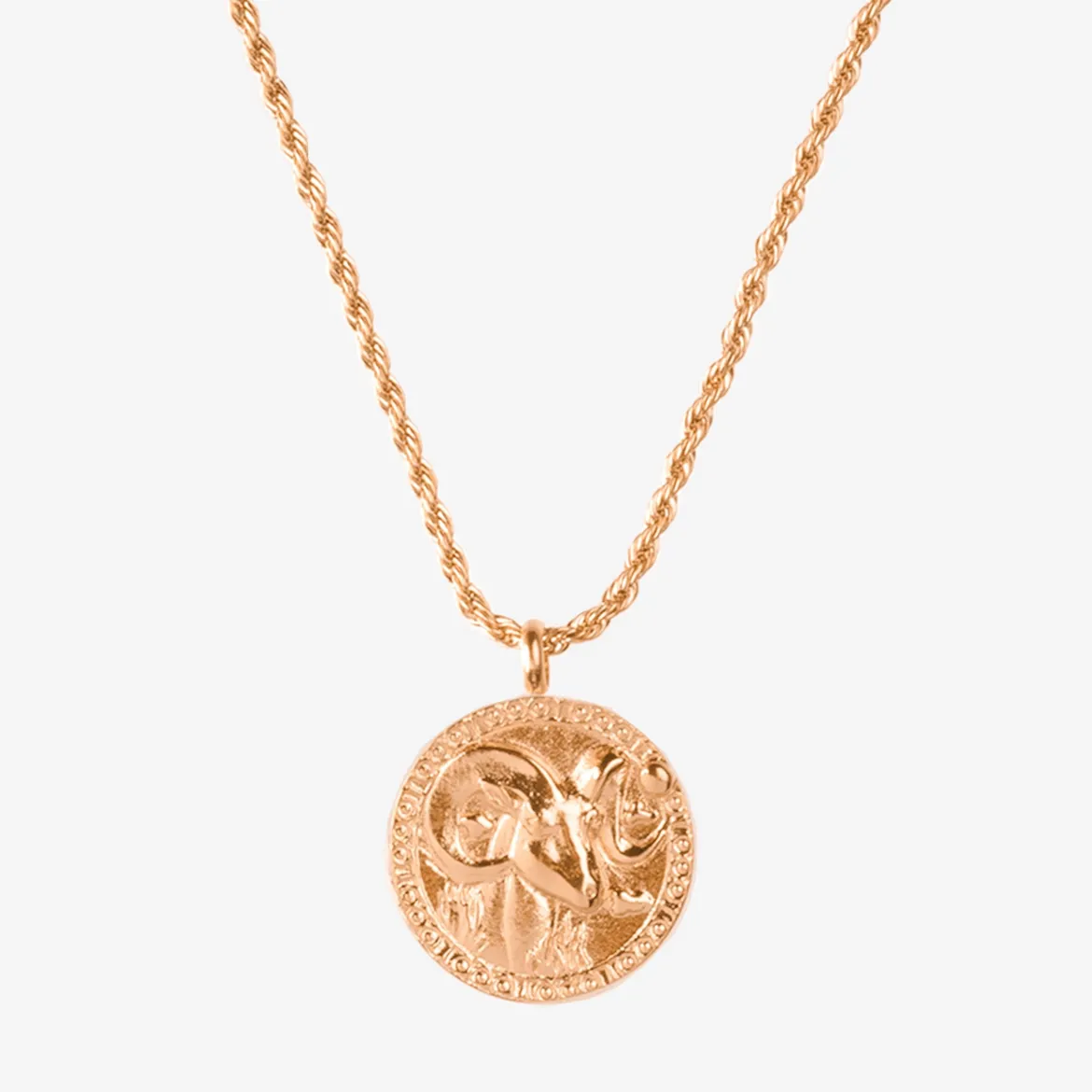 Zodiac Sign Necklace Roségold - Steinbock
