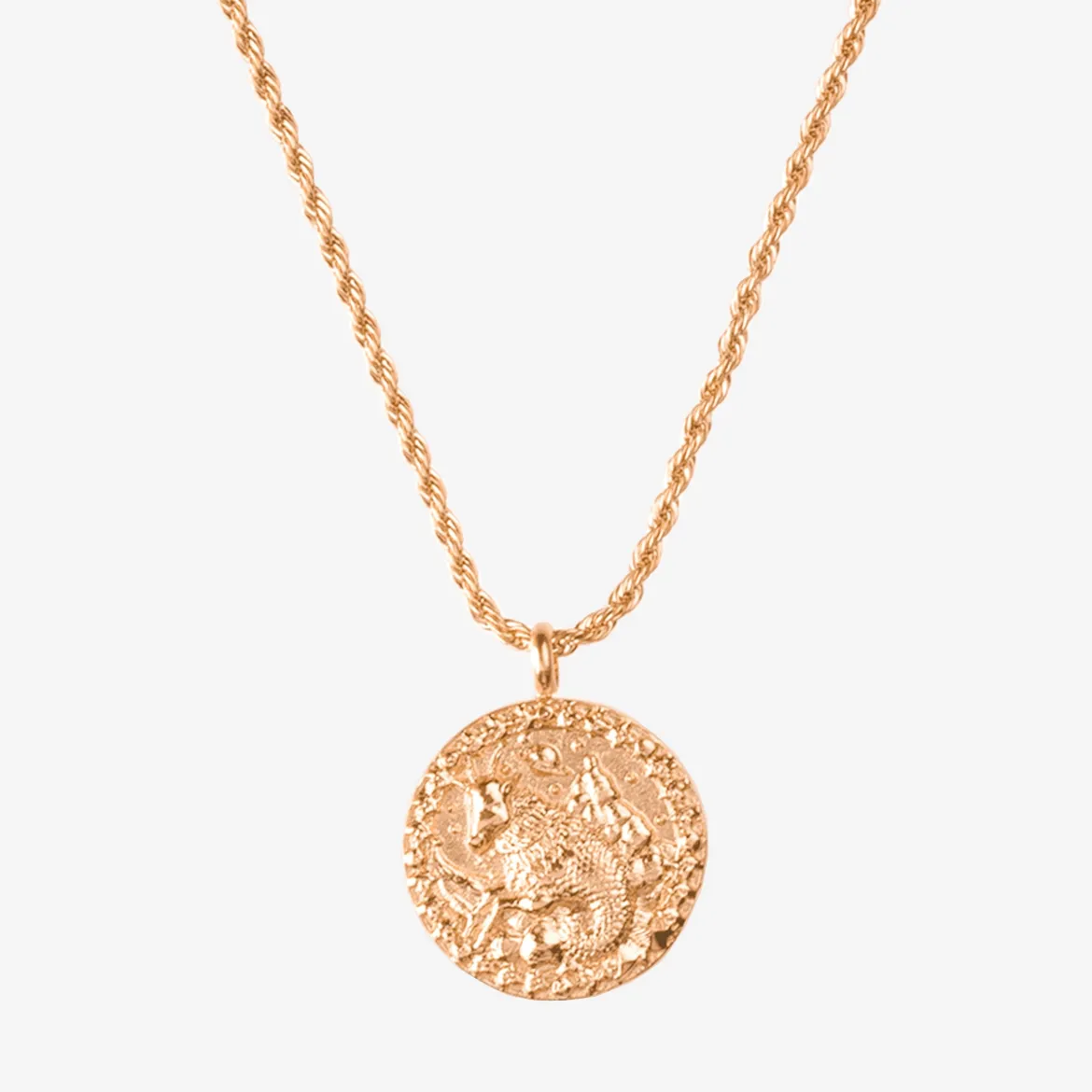 Zodiac Sign Necklace Roségold - Steinbock