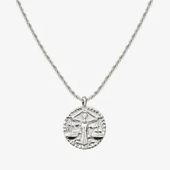 Zodiac Sign Necklace Silber - Steinbock
