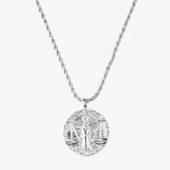 Zodiac Sign Necklace Silber - Steinbock